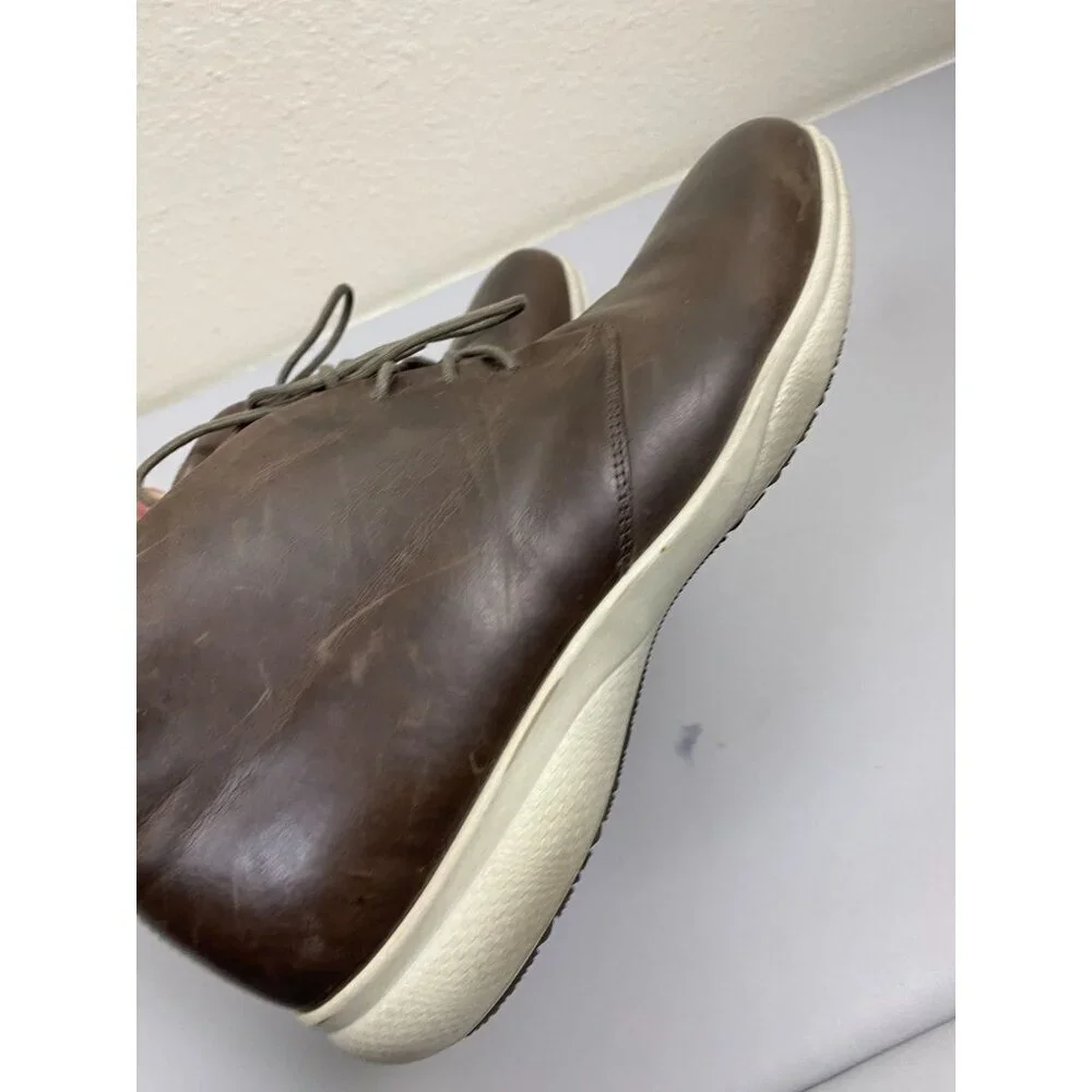 ECCO Brown Leather Chukka Boot EU 41size 7/ 7.5 Lace up Classic